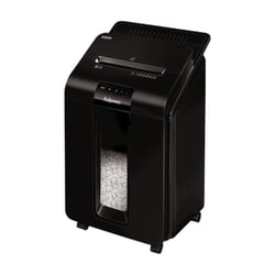 Fragmentadora de papel automática Minicut AutoMax 100M da Fellowes - Alimentação automática de 100 folhas - Ranhura manual para 10 folhas - 23L - Fellowes 165195