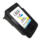 Cartucho de tinta colorida remanufaturado Canon CL513/CL511 - Mostra o nível de tinta - Substitui 2971B001/2972B001 - Canon CI-CL513