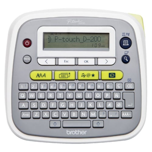Rotuladora eletrónica de secretária com design ergonómico para escritórios - Brother PT-D200VP