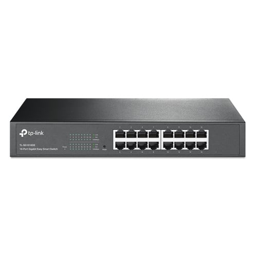 TL-SG1016DE Switch Gigabit Easy Smart com 16 portas de 10/100/1000 Mbps, MTU por porta e VLAN baseada em tags - TP-Link TL-SG1016DE