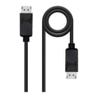 Cabo Displayport 1.2 CCS DP/M-DP/M da Nanocable - Comprimento 0,5 m - Suporta resoluções de vídeo até 4K - Cor preta - Nanocable 301457