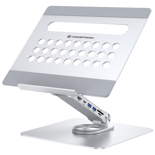 CONCEPTRONIC BASE PORTATIL-DOCK 1xHDMI 1xUSB-C 2xUSB CREADER PD100W ALUMINIO - Conceptronic 110521307101