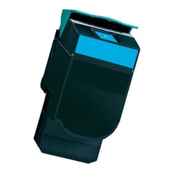 Cartucho de toner genérico Lexmark CX410/CX510 ciano - substitui 80C2HC0/80C2HCE/802HC - Lexmark LXT-CX410CY
