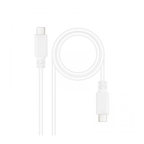 Cabo USB 2.0 3A Nanocable - Tipo USB-C/M-USB-C/M - 1,5 m - Branco - USB 2.0 3A - Tipo USB-C/M-USB-C/M - 1,5 m - Branco - Nanocable 275752
