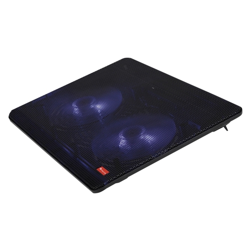 Base de arrefecimento para computadores portáteis NGS Jetstand para computadores portáteis até 15,6" - Iluminação LED azul - 1x USB - 2 ventoinhas silenciosas - 2 níveis de altura - NGS 119792