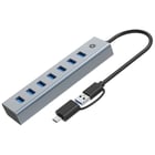 CONCEPTRONIC HUB USB E USB-C 7xUSB 3.0 - Conceptronic HUBBIES21G