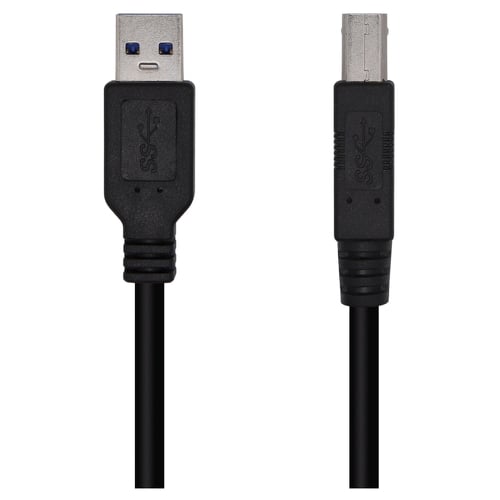 Cabo de impressora USB 3.0 Aisens Tipo A/M-B/M - 3,0M - Cor preta - Aisens A105-0445
