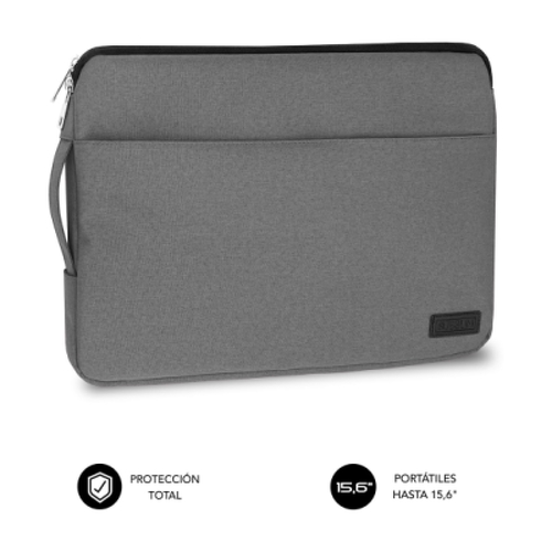 Mala Subblim Urban 15,6" - Proteção elegante e funcional - Tecido de poliéster 600D - Interior almofadado com espuma - Cor cinzenta - Subblim SUB-LS-0PS0102