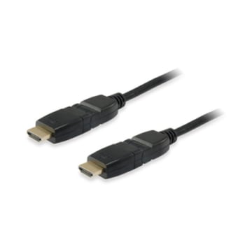 Equipar Cabo HDMI 1.4 Macho/Macho Elbowable e Rotatable 180º - Largura de banda até 18 Gbps. - Alta Velocidade - Comprimento 3 m. - Equip EQ119363