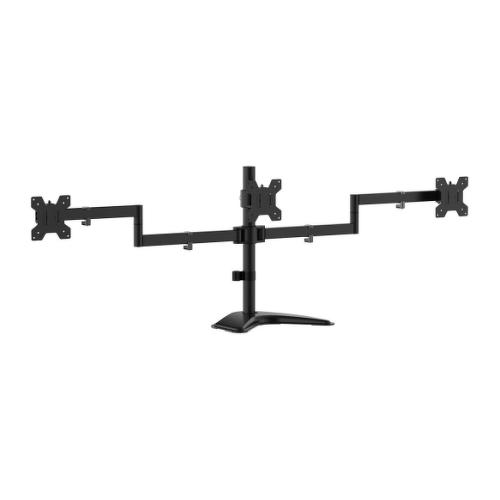 Suporte de mesa Aisens com suporte Eco com suporte giratório e inclinado para 3 monitores 10Kg (3 pivôs - 2 braços) 13-27" - Preto - Aisens 294357