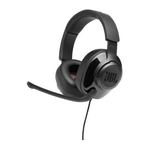 Auscultadores para jogos JBL Quantum 200 com microfone - Banda para a cabeça ajustável - Controlo intra-auricular - Cabo entrançado de 1,20 m - Preto - JBL JBLQUANTUM200BLK