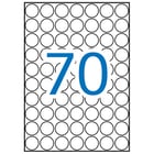 Etiquetas A5 Apli Branco Ø 19.0mm 15 Folhas - APLI 206321