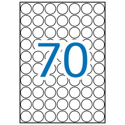 Etiquetas A5 Apli Branco Ø 19.0mm 15 Folhas - APLI 206321