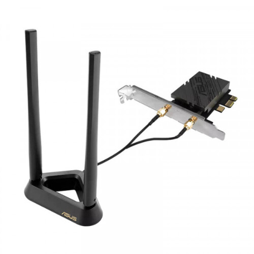 ASUS PCE-BE92BT WiFi 7 PCI-E Adapter with 2 external antennas and magnetized base - Asus 90IG08U0-MO0B00