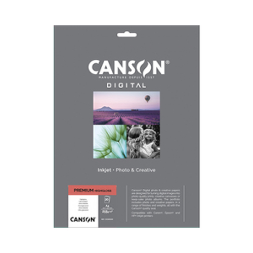 Papel 255gr Foto Canson Premium Highgloss A4 20 Folhas - Canson 1084335