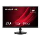 Monitor Viewsonic 27" LED IPS FullHD 100Hz - 5ms de resposta - Ajustável em altura, inclinação e rotação - 16:9 - VGA, HDMI, DisplayPort - VESA 100x100 - Preto - ViewSonic VA2708-HDJ
