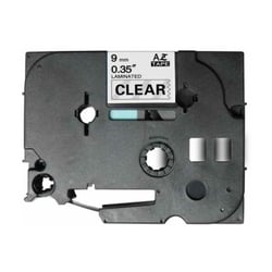 Brother TZe121 Cinta Laminada Generica de Etiquetas - Texto negro sobre fondo transparente - Ancho 9mm x 8 metros - Genérico BR-TZE121