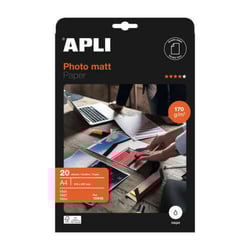Apli Papel Fotografico Matt A4 170g 20 Hojas - APLI 10418