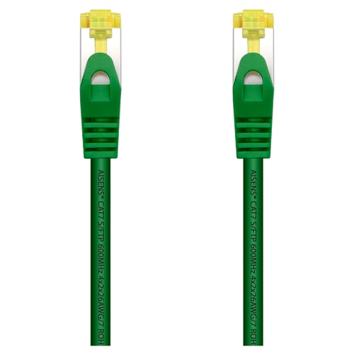 Cabo de rede Aisens Patch Cord RJ45 LSZH Cat.7 600 MHz S/FTP PIMF AWG26 - 2,0M - Cor verde - Aisens A146-0483