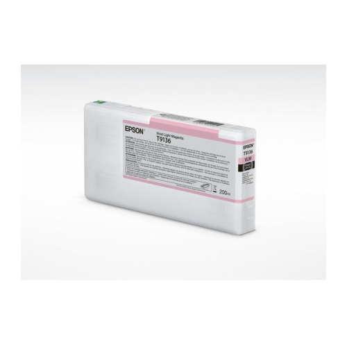 Tinteiro EPSON T9136 Magenta Claro Vivo 200ml - SureColor SC-P5000 - Epson C13T91360N