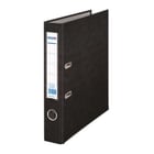 Dohe Lever Arch File Folio - Lombada de 45 mm - Com ilhós, dobra e suporte para cartões na lombada - Cartão forrado a polipropileno - Protectores de cantos metálicos - Cor preta - Dohe 09415