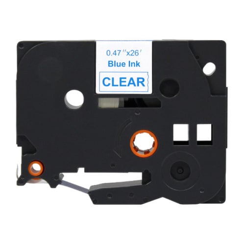 Brother TZe133 Generic Laminated Label Tape - Texto azul sobre fundo transparente - Largura 12mm x 8 metros - BR-TZE133