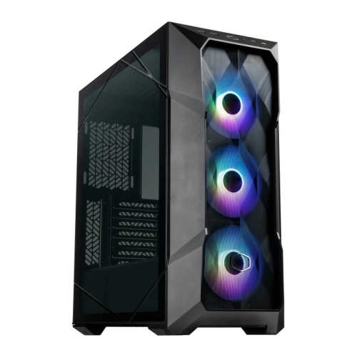 Caixa Gaming Cooler Master TD500 Mesh V2 - Frente MESH - 3 ventoinhas CF120 ARGB - Lado de vidro temperado - Suporta arrefecimento líquido - Cor preta - Cooler Master TD500V2-KGNN-S00