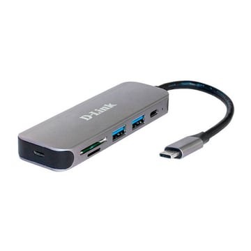 D-LINK HUB 5-IN-1 USB-C WITH CARD READER - D-Link DUB-2325