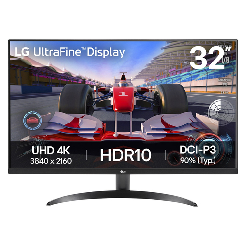 LG MONITOR VA 32" (31.5") 16:9 UHD 4K 60HZ 4MS HDMI DP COLUNAS 32UR500K-B - LG 32UR500K-B.AEU