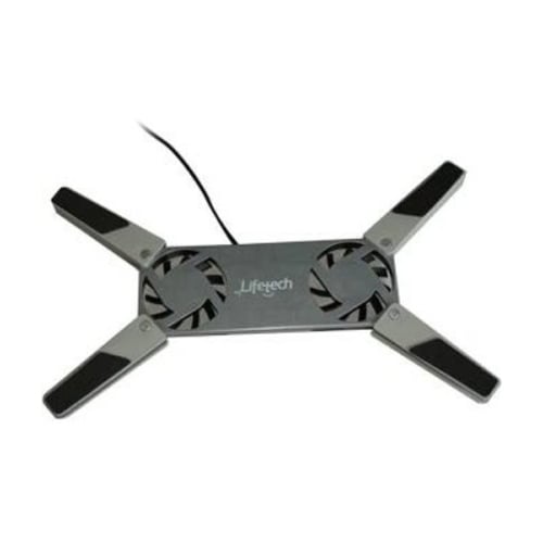 LIFETECH BASE P/ PORTATIL STAND USB FAN SILVER 10" / 15.6" - Lifetech LFNBS002