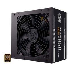 Fonte de alimentação Cooler Master 80 Plus Gold 650W ATX 3.1 - PFC ativo - Ventoinha de 120mm - Cooler Master MPE-6501-ACABW-3BEU