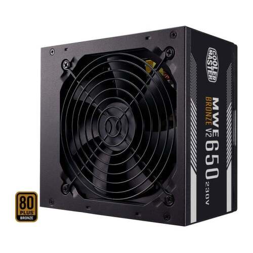 Fonte de alimentação Cooler Master 80 Plus Gold 650W ATX 3.1 - PFC ativo - Ventoinha de 120mm - Cooler Master MPE-6501-ACABW-3BEU