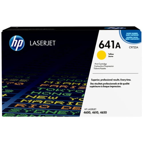 HP 641A Yellow Original LaserJet Cartridge toner 1 unidade(s) Amarelo - C9722A