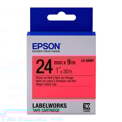 EPSON FITA LK-6RBP PASTEL BLK/RED 24/9 - Epson C53S656004