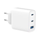 Carregador de parede SPC 2xUSB-C/PD + USB-A 65W - Branco - SPC 4342B