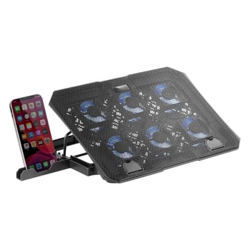Cooler MARS GAMING MNBC23 NOTEBOOK COOLER & STAND, 6x FANS, PHONE HOLDER, UP TO 16" - Mars Gaming MNBC23