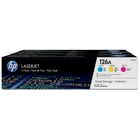 HP Conjunto Triplo de Toner Laserjet Original 126A Ciano/Magenta/Amarelo - CF341A