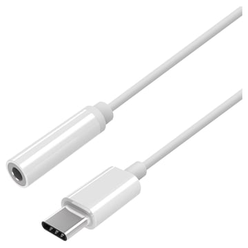 Aisens USB-C para conversor de áudio estilo Apple - USB-C/M-JACK 3.5/H - 15cm - Cor branca - Aisens A109-0384