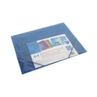 Pasta Plástico c/Elásticos A4 3 Abas Azul Translúcido - Liderpapel 10025614