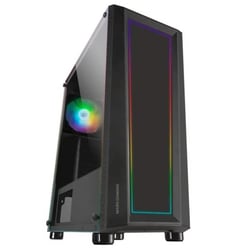 Mars Gaming MC-ART Semitower ATX, Micro ATX, Mini-ITX - Vidro temperado frontal e lateral - Iluminação FRGB - USB-A 3.0, USB-A 2.0 e áudio - 1 ventoinha FRGB de 120 mm incluída - Suporta arrefecimento líquido - Mars Gaming MCART