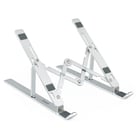 Suporte para computador portátil Tooq até 15" - 7 níveis de altura - Dobrável - Base antiderrapante - Peso máximo 5kg - Cor prateada - Tooq 143179