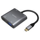 Conversor Aisens USB-C para VGA/HDMI 4K/USB3.0/USB-C PD - USB-C/M-VGA/H-HDMI/H-USB-A/H-USB-C/H - 15CM - Cor cinza - Aisens A109-0626