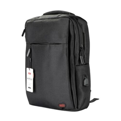 Mochila para computador portátil XO - até 15,6" - resistente à água e robusta - carregamento rápido por USB - design ergonómico - preto - XO 240237