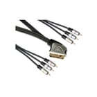 Cabo SCART Profissional para 4xRCA Audio + 2xRCA Video 1,5m - Velleman VELPAC411T015