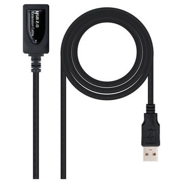Nanocable Cable Prolongador con Amplificador USB-A 2.0 Macho a USB-A Hembra 15m - Nanocable 10.01.0213