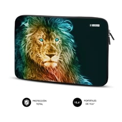 Capa de neopreno para portátil Subblim Trendy 15,6" - Resistente a choques e quedas - Cor de leão - Subblim SUBLS-SKIN153