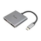 Concentrador Equip USB-C com 1x USB 3.0, 2x HDMI - Velocidade até 5Gbps - Caixa em alumínio - Equip 133484