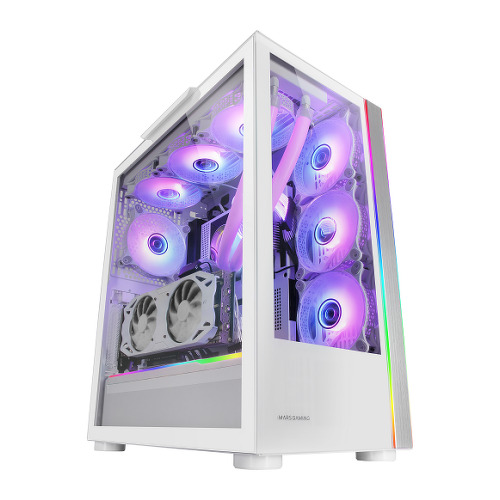 Caixa MARS GAMING MC-ULTRA XXL PREMIUM CUSTOM E-ATX CASE,ARGB DUAL STRIPES,DUAL VERTICAL CHAMBER,WH - Mars Gaming MCULTRAW