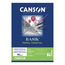 Papel Vegetal A4 90g Canson Bloco 24Fls - Canson 1834711