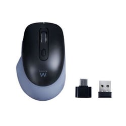 Mouse USB sem fio Ewent EW3243 3200 dpi - 6 botões - 2,4 GHz e Bluetooth - Uso por destros - Preto/Cinza - Ewent EW3243